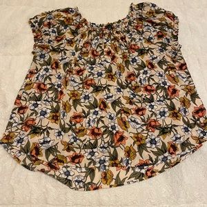 Floral Blouse Short Sleeves